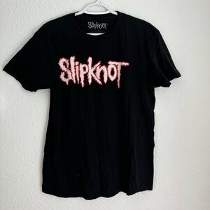 Slipknot Rock Band Metal Concert Black T-Shirt Men's Size L Casual Short Sleeve